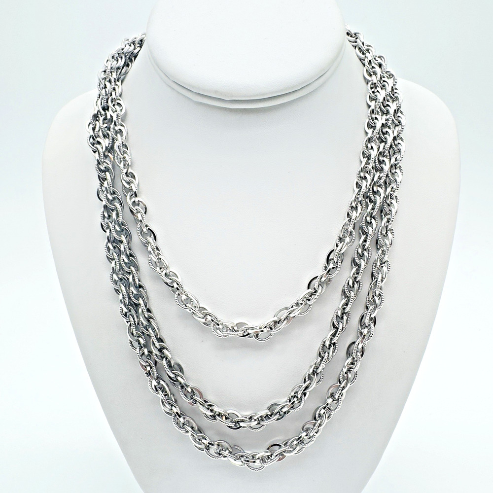 Vintage Napier Necklace Rope Chain Extra Long Opera Flapper Length 59"